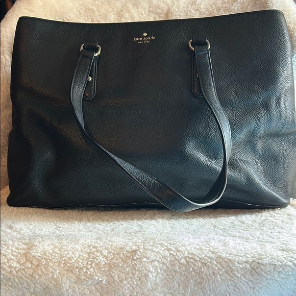 Kate Spade Black Leather Tote Bag - Picture 4 of 16